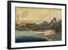 Ferry Boats at Fuji River in Sunshu Province, C. 1832-1839-Utagawa Hiroshige-Framed Giclee Print