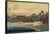 Ferry Boats at Fuji River in Sunshu Province, C. 1832-1839-Utagawa Hiroshige-Framed Stretched Canvas