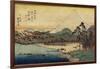 Ferry Boats at Fuji River in Sunshu Province, C. 1832-1839-Utagawa Hiroshige-Framed Giclee Print