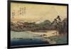 Ferry Boats at Fuji River in Sunshu Province, C. 1832-1839-Utagawa Hiroshige-Framed Giclee Print