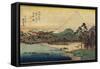 Ferry Boats at Fuji River in Sunshu Province, C. 1832-1839-Utagawa Hiroshige-Framed Stretched Canvas