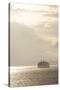 Ferry Boats Crossing Elliott Bay from Seattle, Washington-Greg Probst-Stretched Canvas