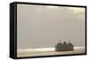 Ferry Boats Crossing Elliott Bay from Seattle, Washington-Greg Probst-Framed Stretched Canvas