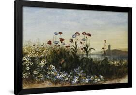 Ferry Carrig Castle, Co. Wexford, Seen Through a Bank of Wild Flowers-Andrew Nicholl-Framed Giclee Print