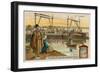 Ferry Crossing the Syr-Darya River at Khujand in Tajikistan-null-Framed Giclee Print