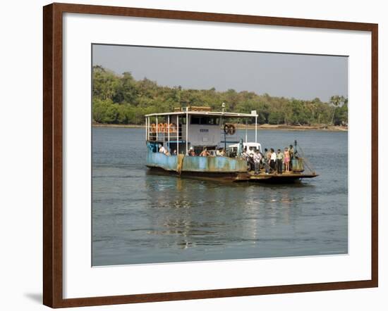 Ferry Crossing the Tiracol River, Goa, India-R H Productions-Framed Photographic Print