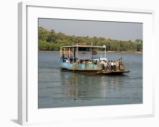 Ferry Crossing the Tiracol River, Goa, India-R H Productions-Framed Photographic Print