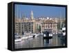 Ferry Crossing Vieux Port, Marseille, Bouches-Du-Rhone, Provence, France-Roy Rainford-Framed Stretched Canvas