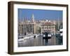 Ferry Crossing Vieux Port, Marseille, Bouches-Du-Rhone, Provence, France-Roy Rainford-Framed Premium Photographic Print