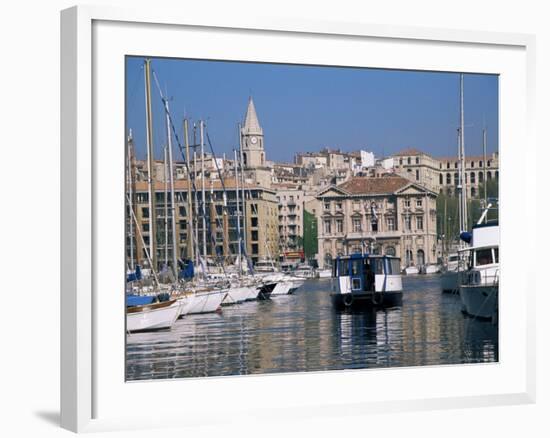 Ferry Crossing Vieux Port, Marseille, Bouches-Du-Rhone, Provence, France-Roy Rainford-Framed Photographic Print