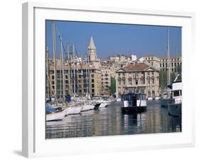 Ferry Crossing Vieux Port, Marseille, Bouches-Du-Rhone, Provence, France-Roy Rainford-Framed Photographic Print