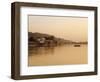 Ferry Crosssing the River Ganges at Sunset, Haridwar, Uttaranchal, India, Asia-Mark Chivers-Framed Photographic Print