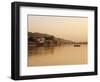 Ferry Crosssing the River Ganges at Sunset, Haridwar, Uttaranchal, India, Asia-Mark Chivers-Framed Photographic Print