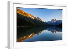 Ferry Docked At Lake Josephine In The Many Glacier Area Of Glacier National Park At Sunset-Ben Herndon-Framed Photographic Print