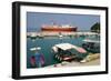 Ferry Entering the Harbour of Poros, Kefalonia, Greece-Peter Thompson-Framed Photographic Print