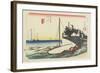 Ferry Gate of Shichiri, Kuwana, C. 1833-Utagawa Hiroshige-Framed Giclee Print