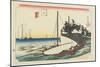 Ferry Gate of Shichiri, Kuwana, C. 1833-Utagawa Hiroshige-Mounted Giclee Print