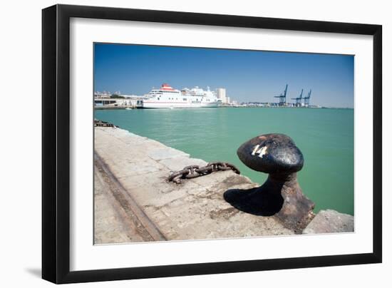 Ferry in Port in Cadiz Spain-Felipe Rodriguez-Framed Photographic Print