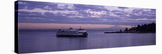 Ferry in the Sea, Bainbridge Island, Seattle, Washington State, USA-null-Stretched Canvas