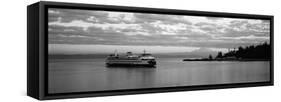 Ferry in the Sea, Bainbridge Island, Seattle, Washington State, USA-null-Framed Stretched Canvas