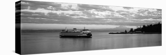 Ferry in the Sea, Bainbridge Island, Seattle, Washington State, USA-null-Stretched Canvas