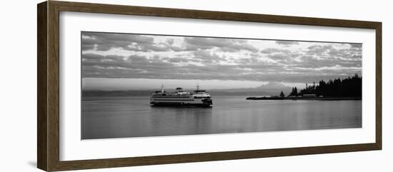 Ferry in the Sea, Bainbridge Island, Seattle, Washington State, USA-null-Framed Photographic Print