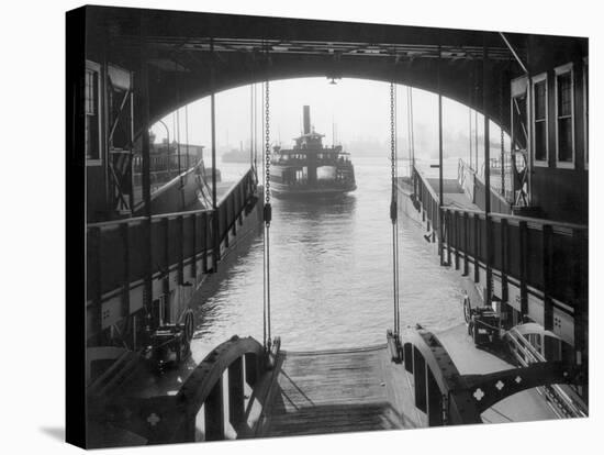 Ferry Landing in Manhattan-null-Stretched Canvas