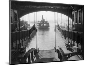 Ferry Landing in Manhattan-null-Mounted Photographic Print