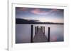 Ferry landing stage on Derwent Water at sunset near Ashness Bridge in Borrowdale, UK-George Robertson-Framed Photographic Print