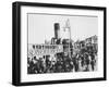 Ferry lands passengers on the island of Prinkipo off the coast of Istanbul, c.1920-null-Framed Photographic Print