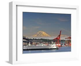 Ferry Leaving Seattle, Seattle, Washington, USA-Richard Duval-Framed Photographic Print