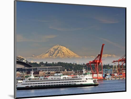 Ferry Leaving Seattle, Seattle, Washington, USA-Richard Duval-Mounted Photographic Print