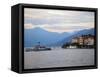 Ferry on Lake Como, Bellagio, Lake Como, Lombardy, Italian Lakes, Italy, Europe-Frank Fell-Framed Stretched Canvas