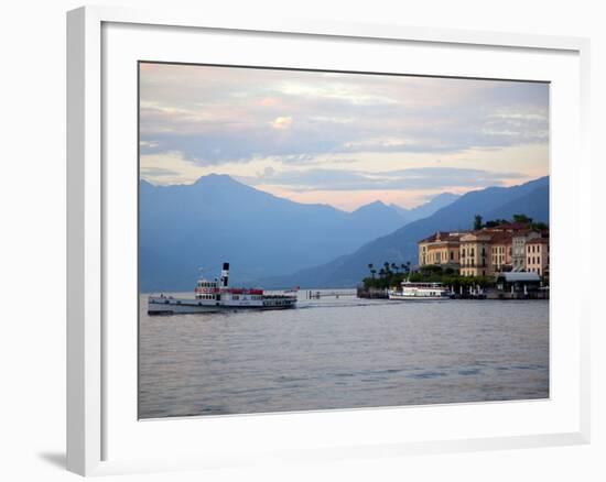 Ferry on Lake Como, Bellagio, Lake Como, Lombardy, Italian Lakes, Italy, Europe-Frank Fell-Framed Photographic Print