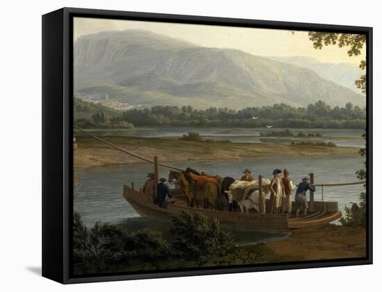 Ferry on Sele-Jacob Philipp Hackert-Framed Stretched Canvas