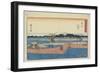 Ferry on the Tenryu River at Mitsuke, 1841-1842-Utagawa Hiroshige-Framed Giclee Print