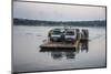 Ferry over the Nile in the Murchison Falls National Park, Uganda, East Africa, Africa-Michael-Mounted Photographic Print