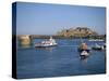 Ferry Passing Castle Cornet, St. Peter Port, Guernsey, Channel Islands, United Kingdom, Europe-Lightfoot Jeremy-Stretched Canvas