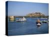 Ferry Passing Castle Cornet, St. Peter Port, Guernsey, Channel Islands, United Kingdom, Europe-Lightfoot Jeremy-Stretched Canvas