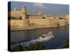 Ferry Passing the Old Fortress, Entering Marseille Harbour, Bouches Du Rhone, Provence, France-Groenendijk Peter-Stretched Canvas