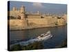 Ferry Passing the Old Fortress, Entering Marseille Harbour, Bouches Du Rhone, Provence, France-Groenendijk Peter-Stretched Canvas