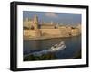 Ferry Passing the Old Fortress, Entering Marseille Harbour, Bouches Du Rhone, Provence, France-Groenendijk Peter-Framed Photographic Print