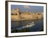 Ferry Passing the Old Fortress, Entering Marseille Harbour, Bouches Du Rhone, Provence, France-Groenendijk Peter-Framed Photographic Print