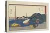 Ferry Port at Imagiri Beach, Maisaka, 1841-1842-Utagawa Hiroshige-Stretched Canvas