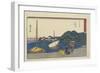 Ferry Port at Imagiri Beach, Maisaka, 1841-1842-Utagawa Hiroshige-Framed Giclee Print