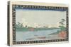 Ferry Port at Rokugo, 1830-1844-Keisai Eisen-Stretched Canvas