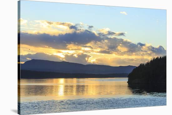 Ferry ride from Vancouver to Vancouver Island aboard BC Ferry, Winter, Canada-Stuart Westmorland-Stretched Canvas