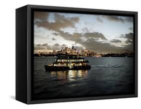 Ferry Sailing across Sydney Harbour, Sydney, New South Wales, Australia, Pacific-Purcell-Holmes-Framed Stretched Canvas