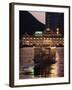 Ferry Sailing Towards Jumbo Floating Restaurant at Dusk, Aberdeen Harbour, Hong Kong, China, Asia-Purcell-Holmes-Framed Photographic Print