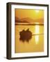 Ferry Silhouetted by the Midnight Sun, Harstad, Norway, Scandinavia, Europe-Dominic Harcourt-webster-Framed Photographic Print